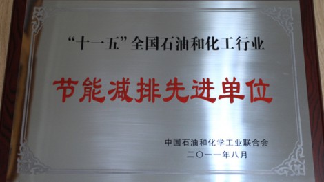 集團公司榮獲“十一五”全國石油和化工行業(yè)節能減排先進(jìn)單位稱(chēng)號